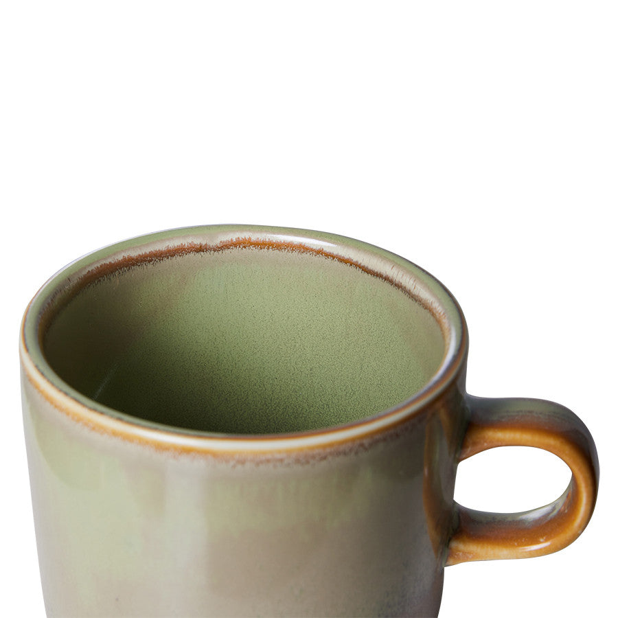 Hk Living - Keramik Kop med underkop - mos