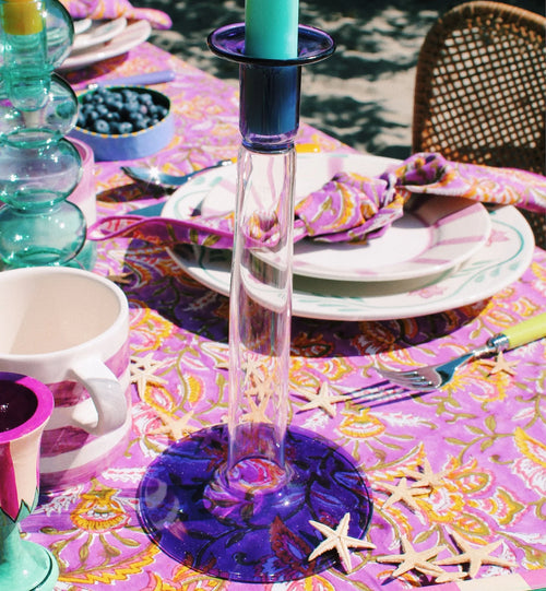 Anna + Nina Sea glas lysetage lilla