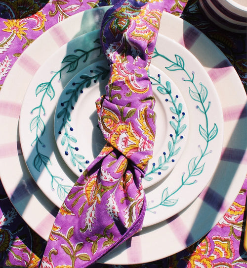 Anna + Nina blomster serviet