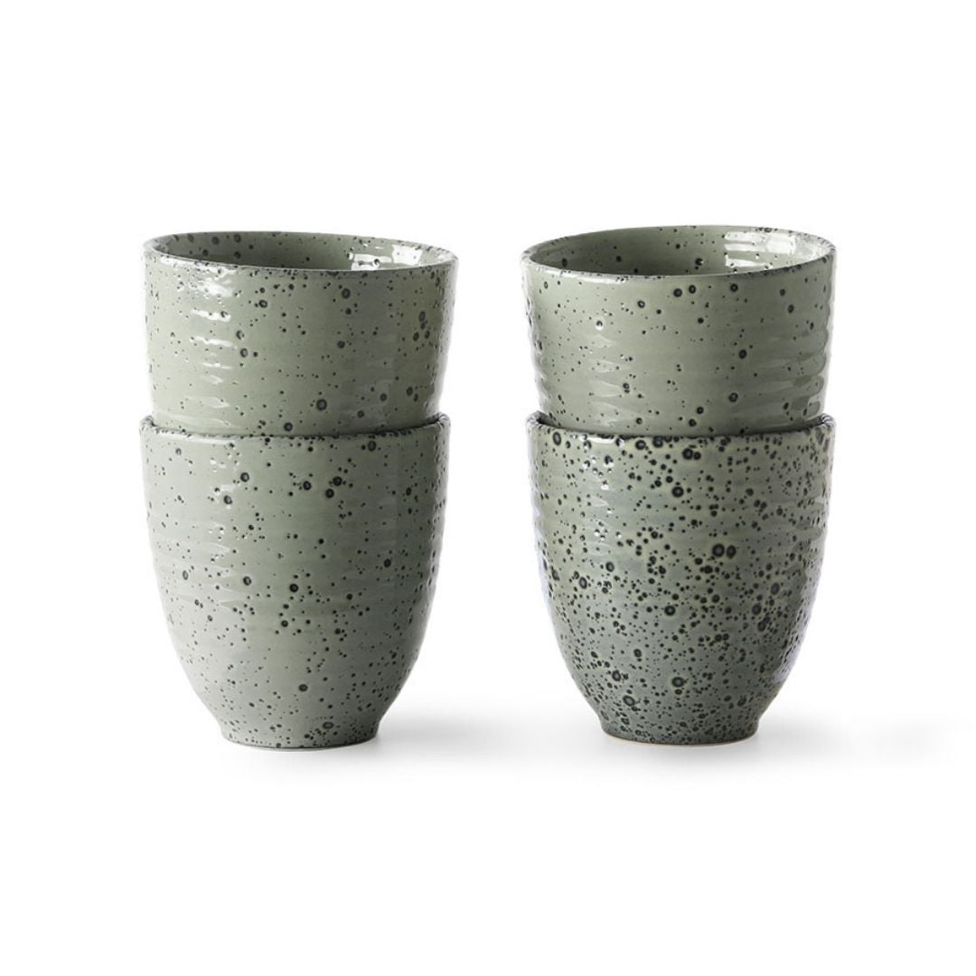 HK Living - Keramik Kopper Grønne - 4-pak