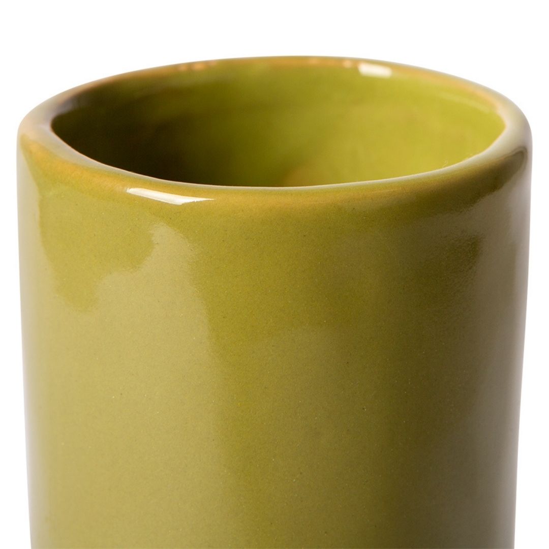 HK Living - Keramik Vase - Olivengrøn