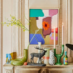 HK Living - Keramik Vase - Olivengrøn