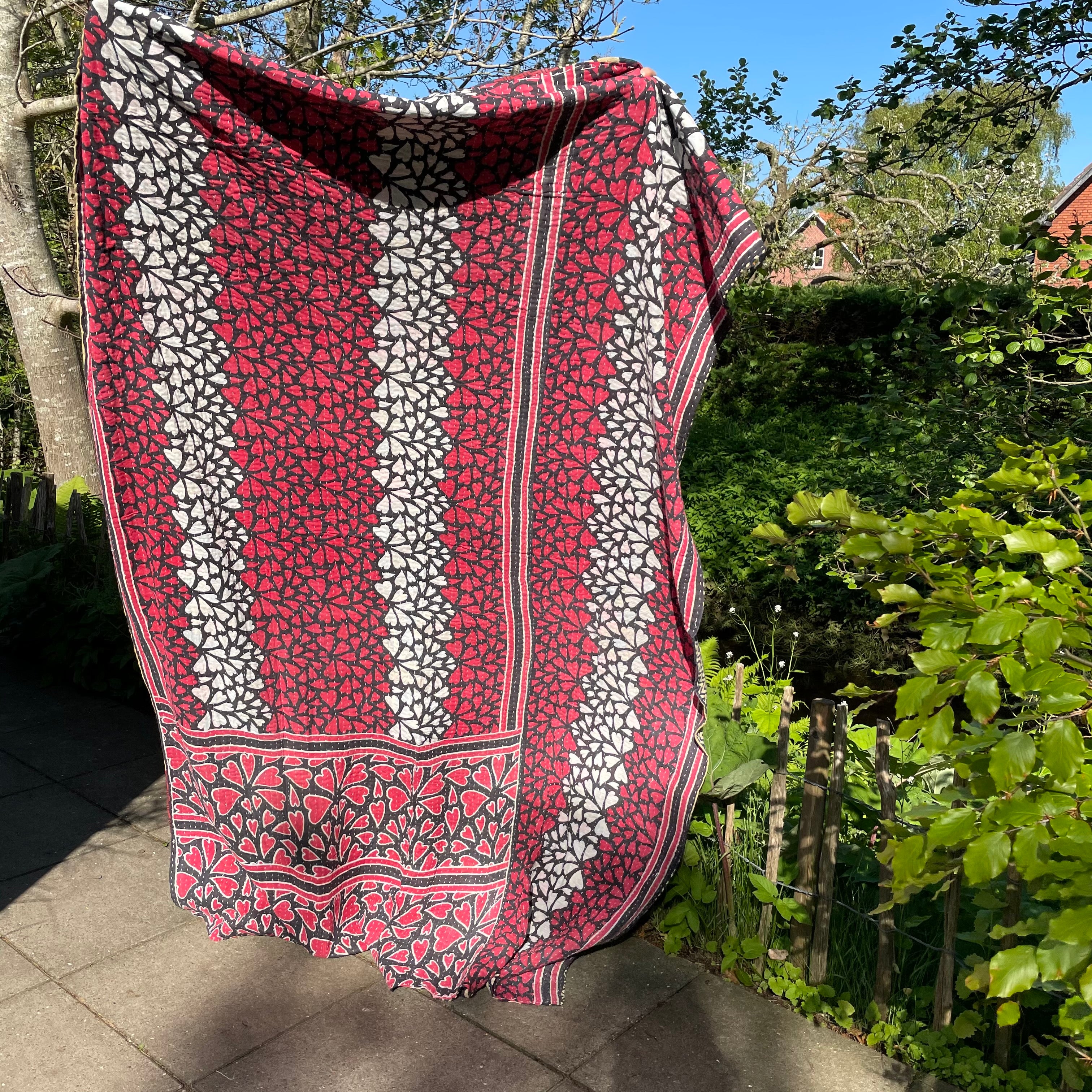 Indisk Sari Plaid - Hjertemønster
