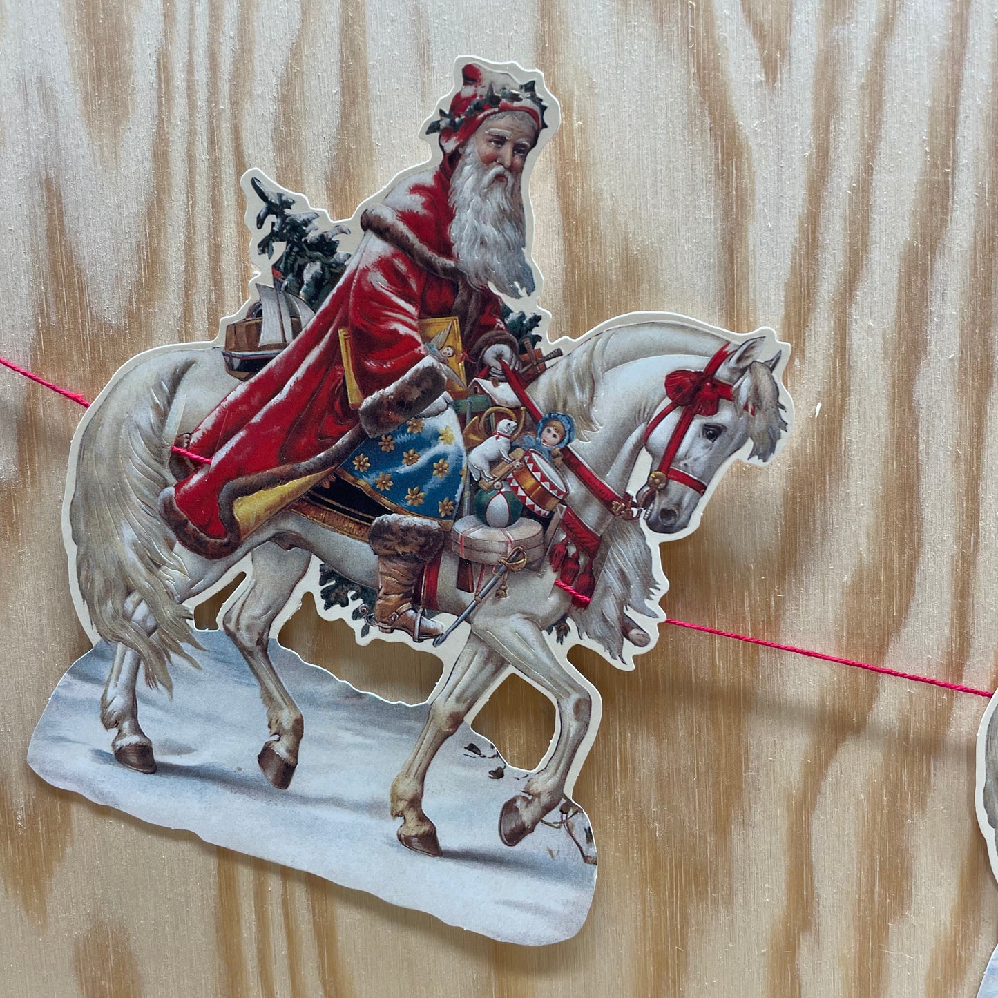 Julemand på hest guirlande
