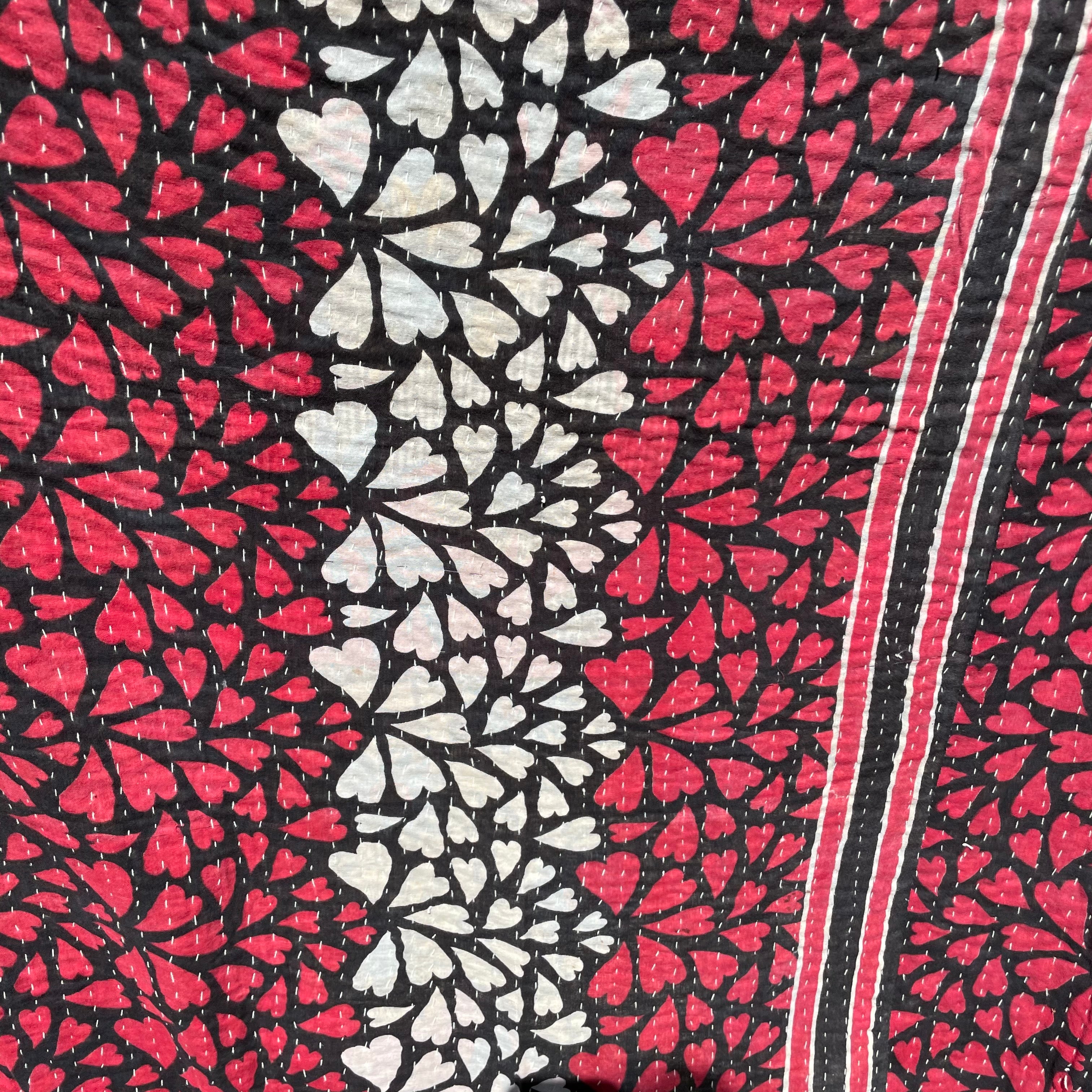 Indisk Sari Plaid - Hjertemønster
